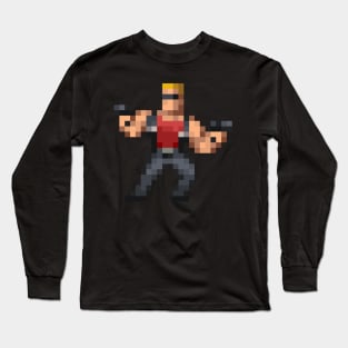 Duke Nukem low-res pixelart Long Sleeve T-Shirt